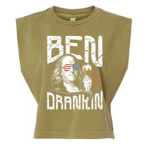 Ben Drankin Funny 4th Of July President Graphic Meaningful Gift Garment-Dyed Women's Muscle Tee