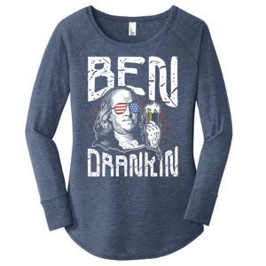 Ben Drankin Funny 4th Of July President Graphic Meaningful Gift Women's Perfect Tri Tunic Long Sleeve Shirt