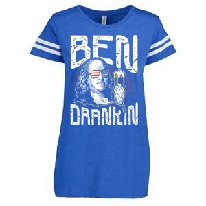 Ben Drankin Funny 4th Of July President Graphic Meaningful Gift Enza Ladies Jersey Football T-Shirt