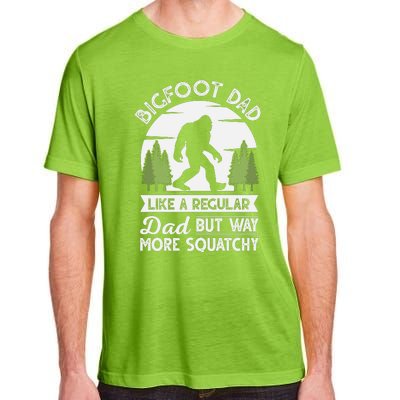 Bigfoot Dad Funny Sasquatch Bigfoot Fathers Day Adult ChromaSoft Performance T-Shirt