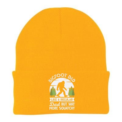 Bigfoot Dad Funny Sasquatch Bigfoot Fathers Day Knit Cap Winter Beanie