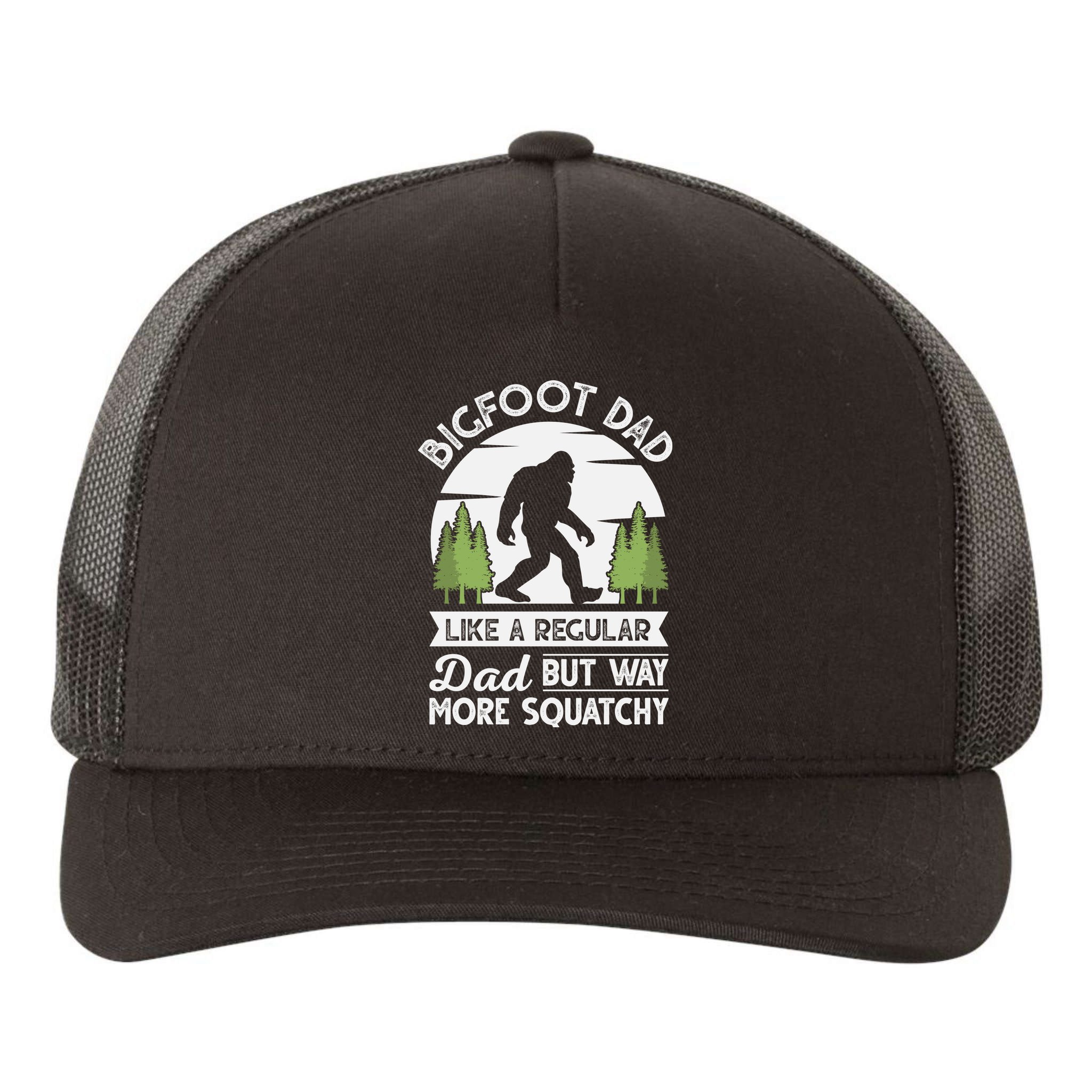Bigfoot Dad Funny Sasquatch Bigfoot Fathers Day Yupoong Adult 5-Panel Trucker Hat
