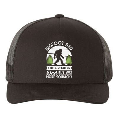 Bigfoot Dad Funny Sasquatch Bigfoot Fathers Day Yupoong Adult 5-Panel Trucker Hat