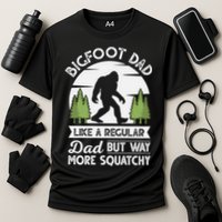 Bigfoot Dad Funny Sasquatch Bigfoot Fathers Day Cooling Performance Crew T-Shirt
