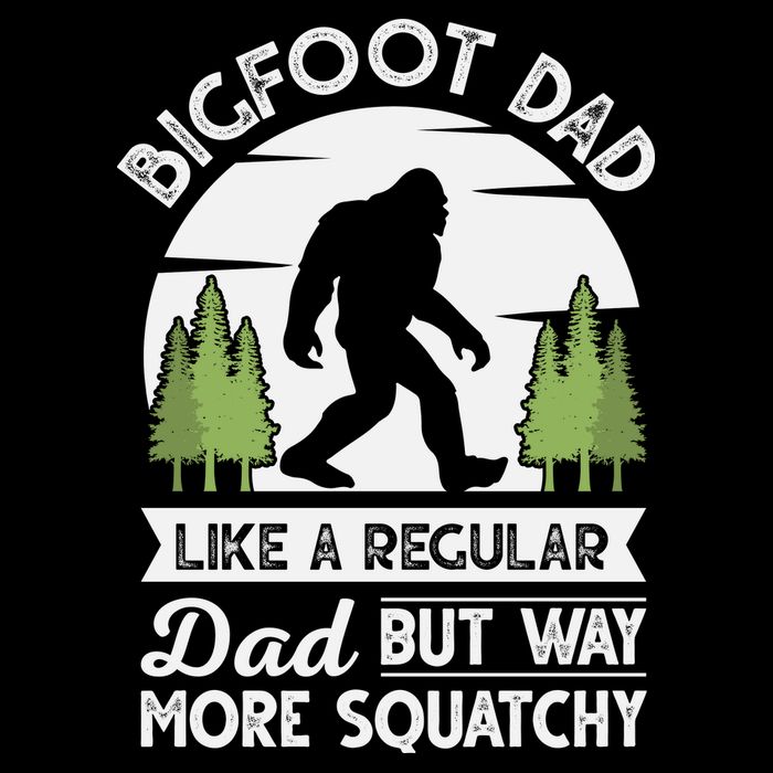Bigfoot Dad Funny Sasquatch Bigfoot Fathers Day Cooling Performance Crew T-Shirt