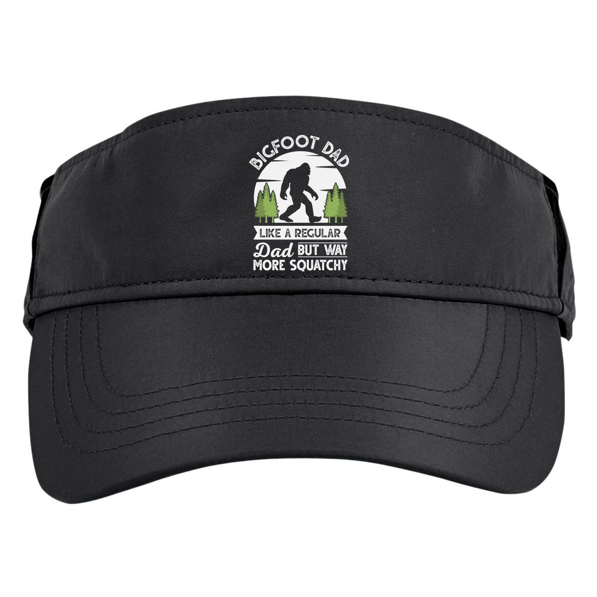 Bigfoot Dad Funny Sasquatch Bigfoot Fathers Day Adult Drive Performance Visor