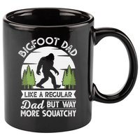 Bigfoot Dad Funny Sasquatch Bigfoot Fathers Day 11oz C Handle Ceramic Mug
