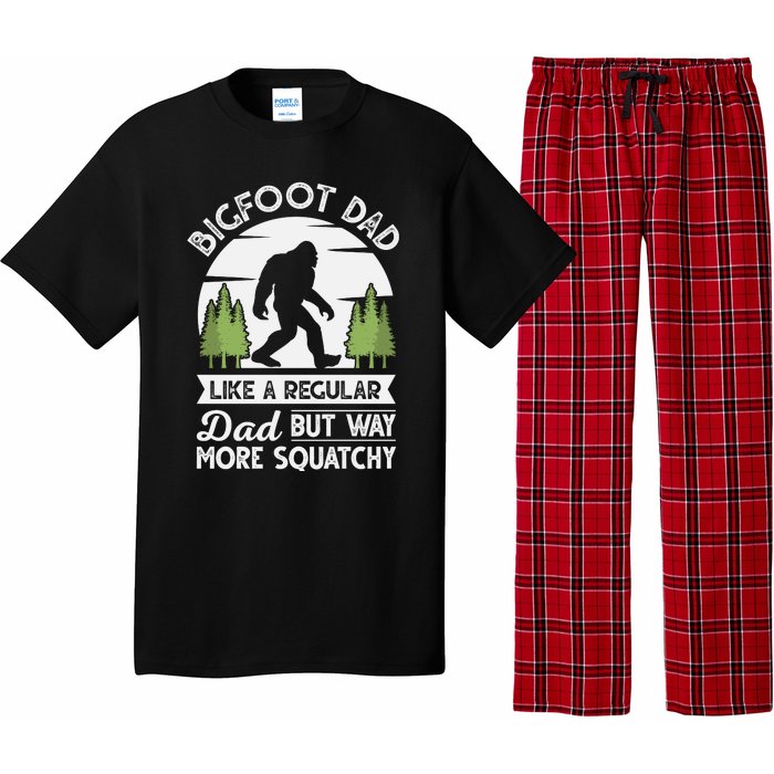 Bigfoot Dad Funny Sasquatch Bigfoot Fathers Day Pajama Set