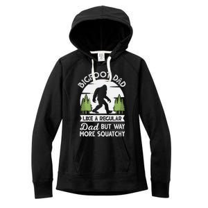 Bigfoot Dad Funny Sasquatch Bigfoot Fathers Day Women's Fleece Hoodie