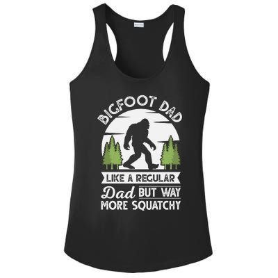 Bigfoot Dad Funny Sasquatch Bigfoot Fathers Day Ladies PosiCharge Competitor Racerback Tank