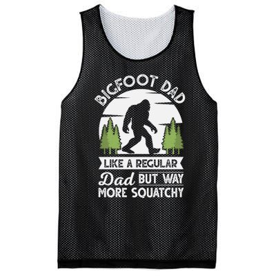 Bigfoot Dad Funny Sasquatch Bigfoot Fathers Day Mesh Reversible Basketball Jersey Tank