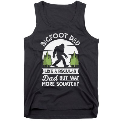 Bigfoot Dad Funny Sasquatch Bigfoot Fathers Day Tank Top