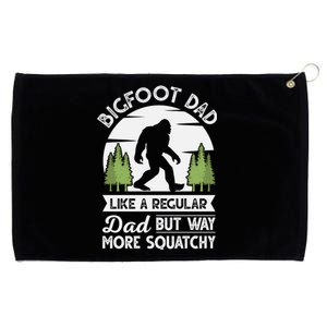 Bigfoot Dad Funny Sasquatch Bigfoot Fathers Day Grommeted Golf Towel