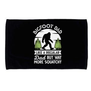 Bigfoot Dad Funny Sasquatch Bigfoot Fathers Day Microfiber Hand Towel