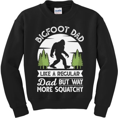 Bigfoot Dad Funny Sasquatch Bigfoot Fathers Day Kids Sweatshirt