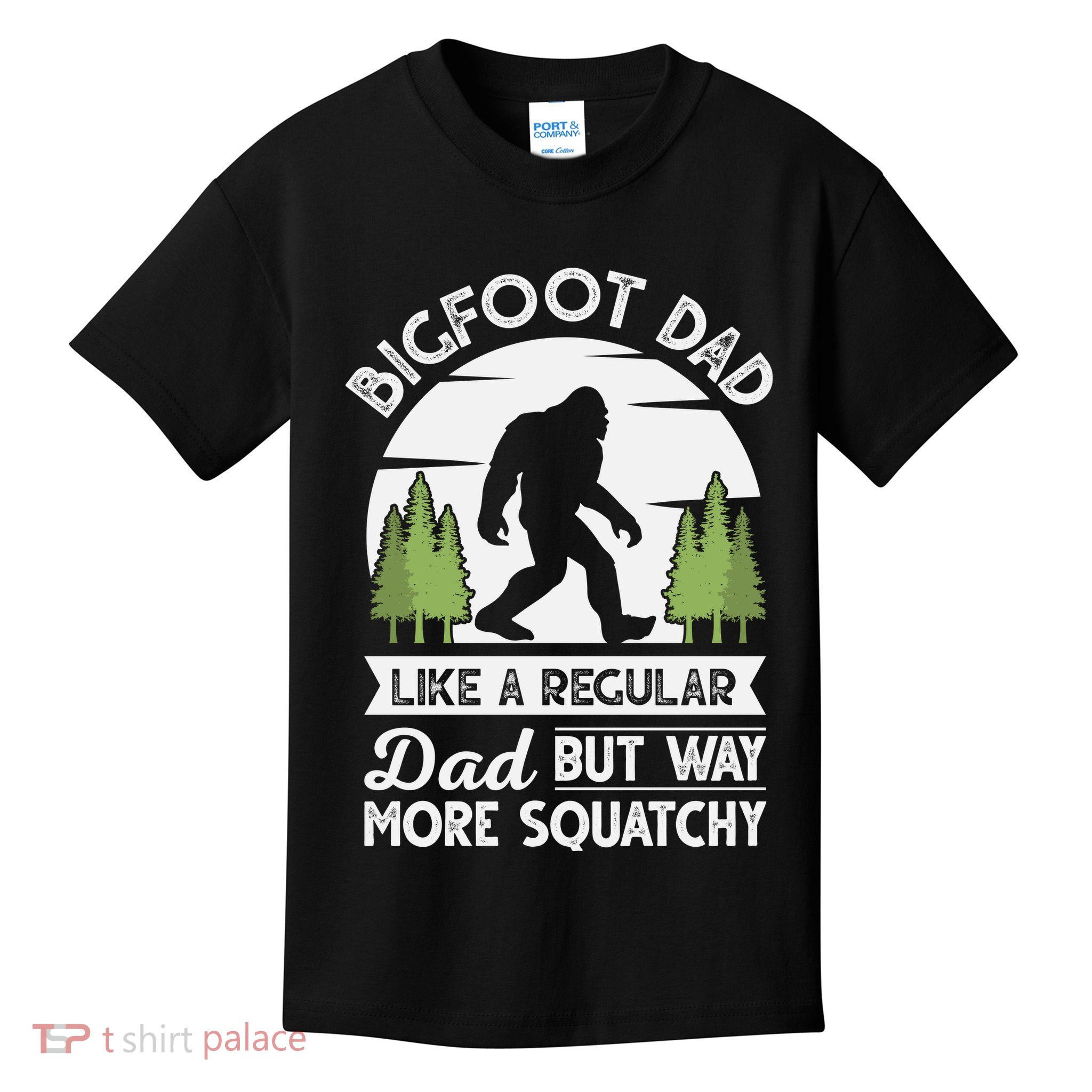 Bigfoot Dad Funny Sasquatch Bigfoot Fathers Day Kids T-Shirt