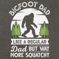 Bigfoot Dad Funny Sasquatch Bigfoot Fathers Day Cotton Canvas Backpack