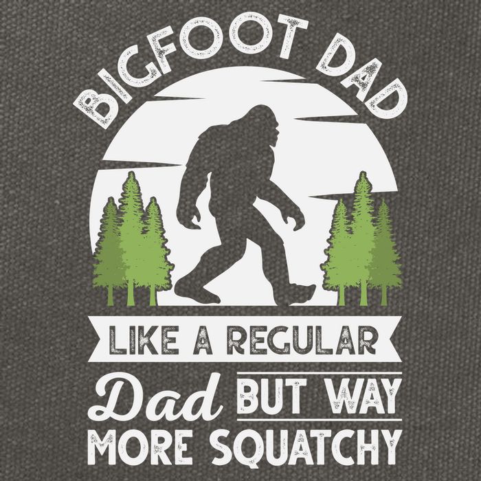 Bigfoot Dad Funny Sasquatch Bigfoot Fathers Day Cotton Canvas Backpack