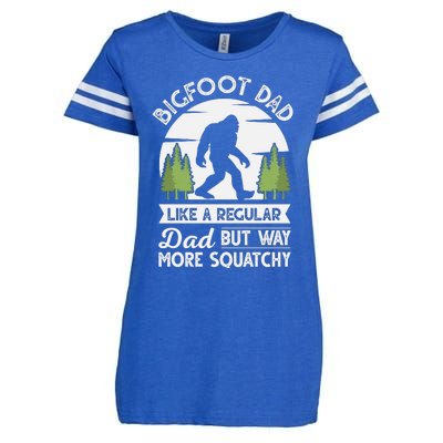 Bigfoot Dad Funny Sasquatch Bigfoot Fathers Day Enza Ladies Jersey Football T-Shirt