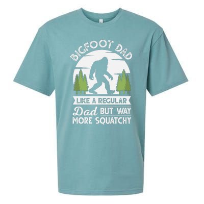 Bigfoot Dad Funny Sasquatch Bigfoot Fathers Day Sueded Cloud Jersey T-Shirt