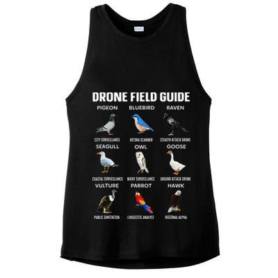 Birds Drone Field Guide They Aren’T Real Ladies PosiCharge Tri-Blend Wicking Tank