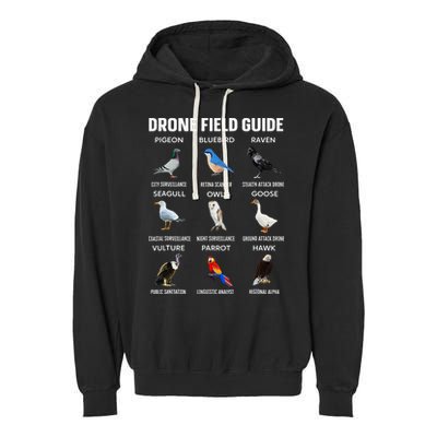 Birds Drone Field Guide They Aren’T Real Garment-Dyed Fleece Hoodie