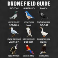 Birds Drone Field Guide They Aren’T Real Garment-Dyed Fleece Hoodie