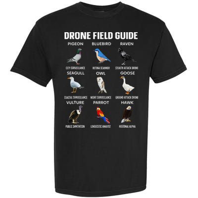 Birds Drone Field Guide They Aren’T Real Garment-Dyed Heavyweight T-Shirt