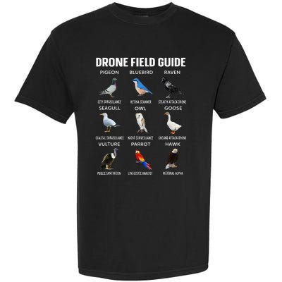 Birds Drone Field Guide They Aren’T Real Garment-Dyed Heavyweight T-Shirt