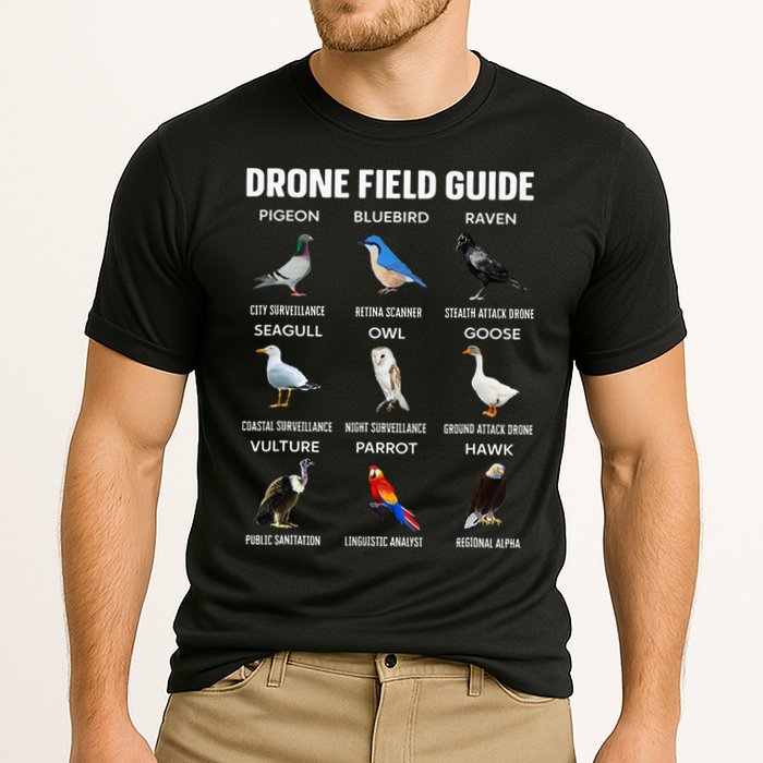 Birds Drone Field Guide They Aren’T Real Performance Shirt