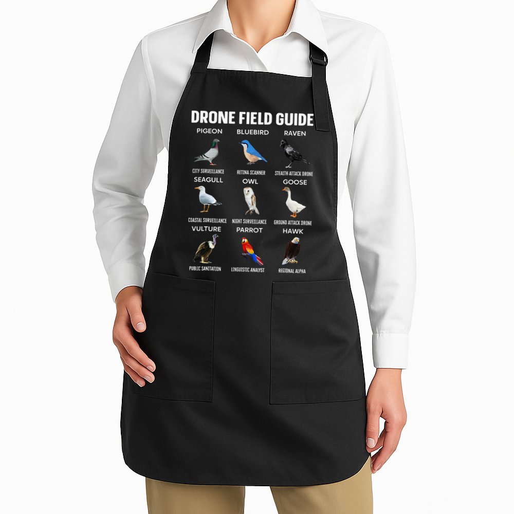 Birds Drone Field Guide They Aren’T Real Apron