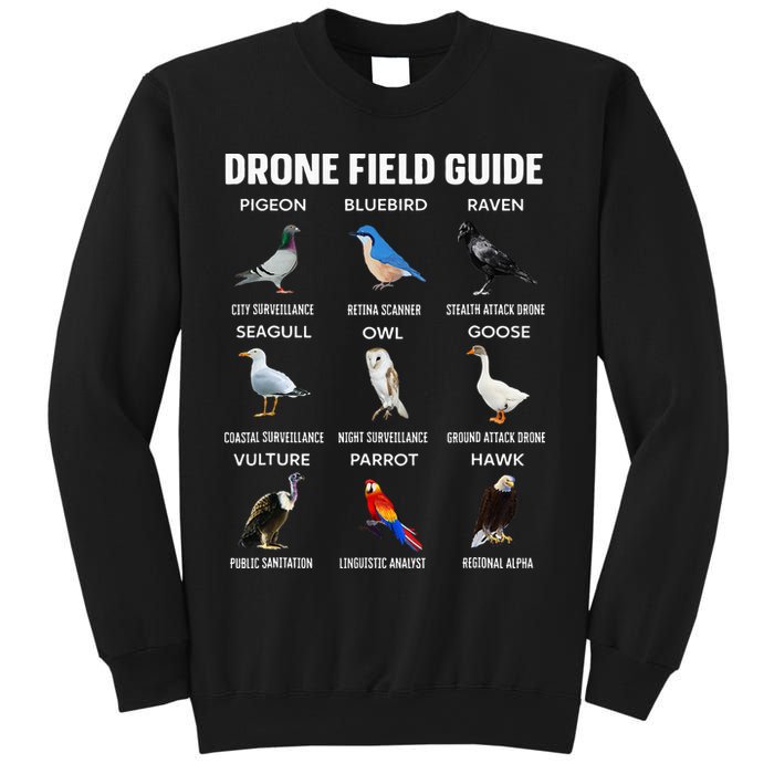 Birds Drone Field Guide They Aren’T Real Sweatshirt