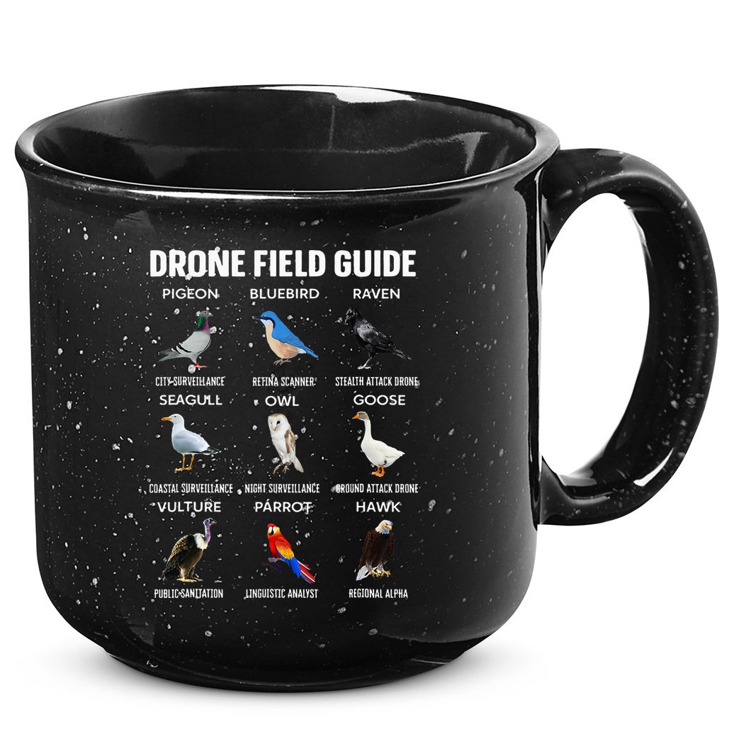 Birds Drone Field Guide They Aren’T Real 15oz Campfire Ceramic Mug