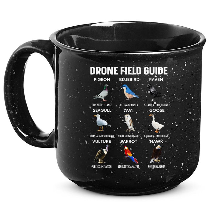 Birds Drone Field Guide They Aren’T Real 15oz Campfire Ceramic Mug
