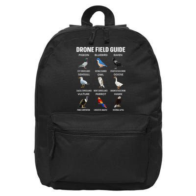 Birds Drone Field Guide They Aren’T Real 16 in Basic Backpack