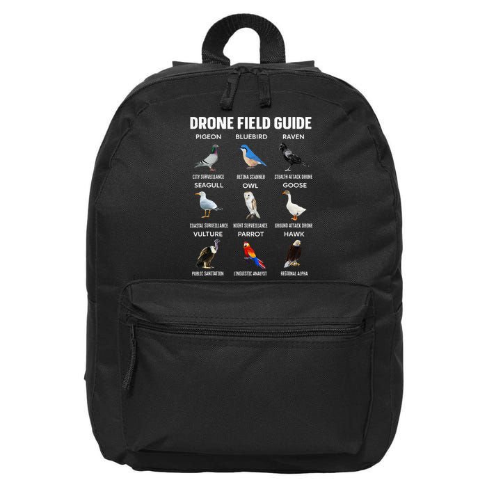 Birds Drone Field Guide They Aren’T Real 16 in Basic Backpack