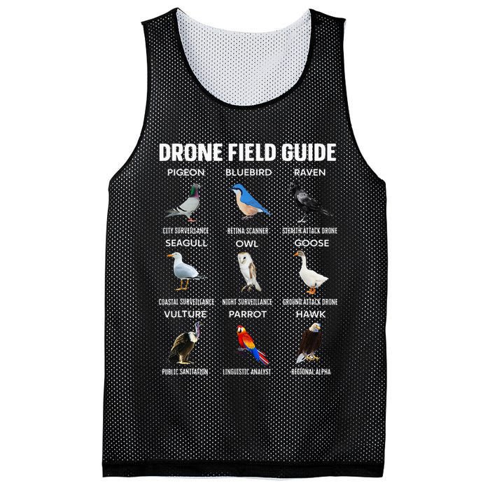 Birds Drone Field Guide They Aren’T Real Mesh Reversible Basketball Jersey Tank