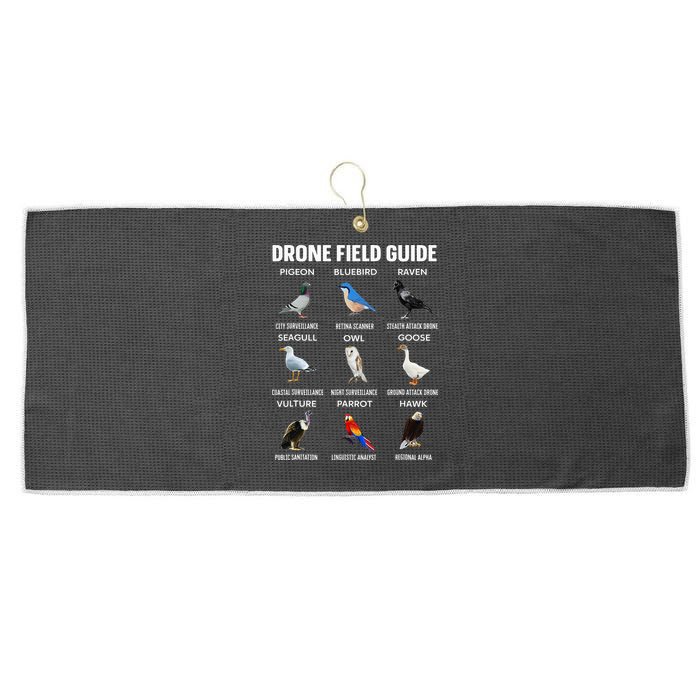 Birds Drone Field Guide They Aren’T Real Large Microfiber Waffle Golf Towel