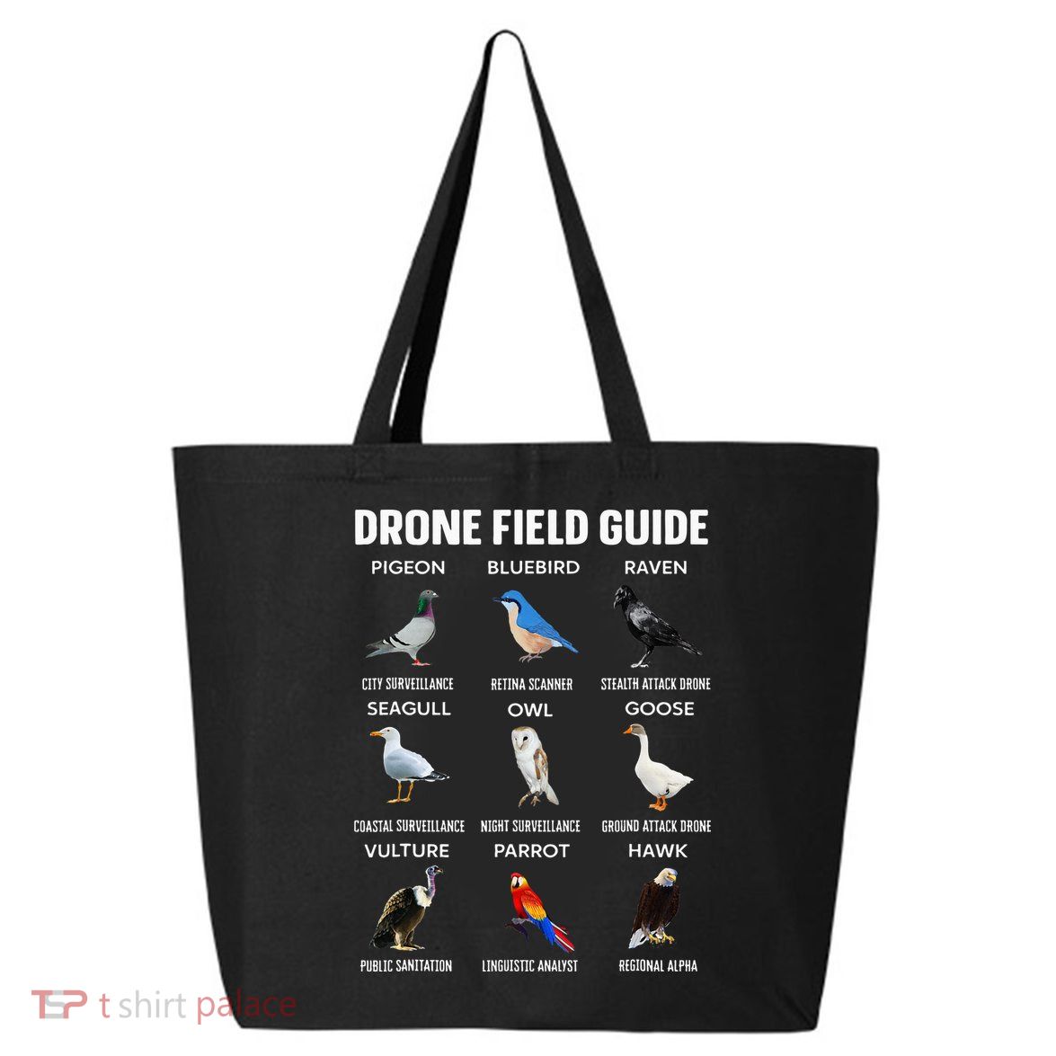Birds Drone Field Guide They Aren’T Real 25L Jumbo Tote