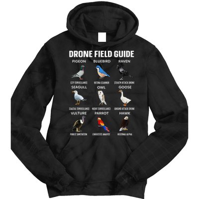 Birds Drone Field Guide They Aren’T Real Tie Dye Hoodie