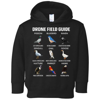 Birds Drone Field Guide They Aren’T Real Toddler Hoodie