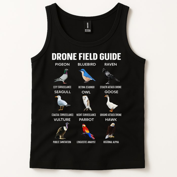 Birds Drone Field Guide They Aren’T Real Tank Top