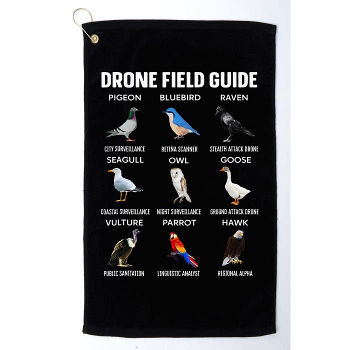 Birds Drone Field Guide They Aren’T Real Golf Towel