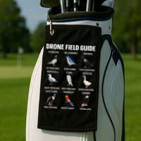 Birds Drone Field Guide They Aren’T Real Golf Towel