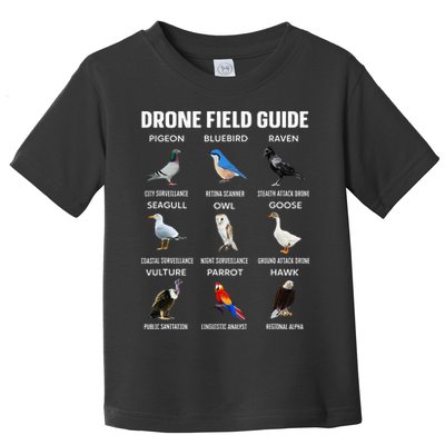 Birds Drone Field Guide They Aren’T Real Toddler T-Shirt