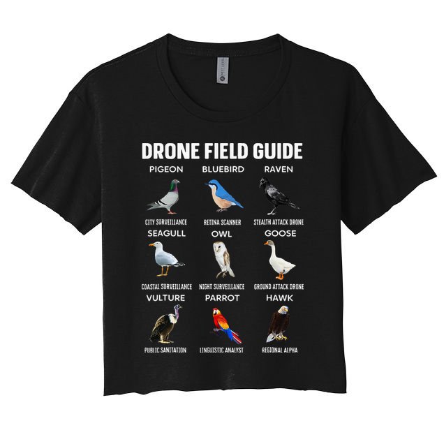 Birds Drone Field Guide They Aren’T Real Crop Top