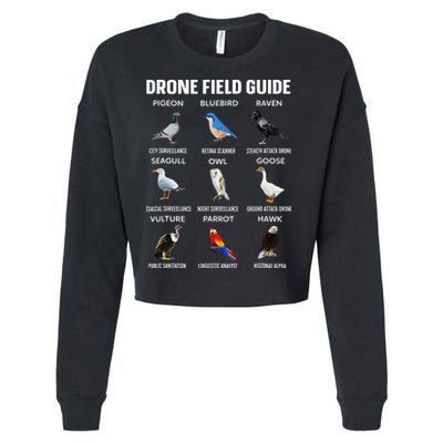 Birds Drone Field Guide They Aren’T Real Cropped Pullover Crew