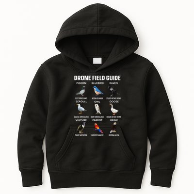 Birds Drone Field Guide They Aren’T Real Kids Hoodie