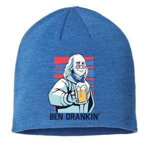 Ben Drankin Funny Ing Benjamin Franklin Meme July 4th Cool Gift Sustainable Beanie