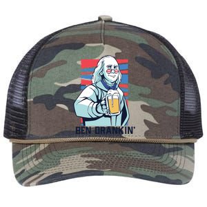 Ben Drankin Funny Ing Benjamin Franklin Meme July 4th Cool Gift Retro Rope Trucker Hat Cap